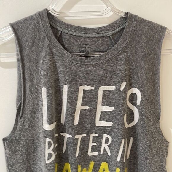 BILLABONG  tank muscle tee gray Life's Better in Hawaii XS - Picture 5 of 7